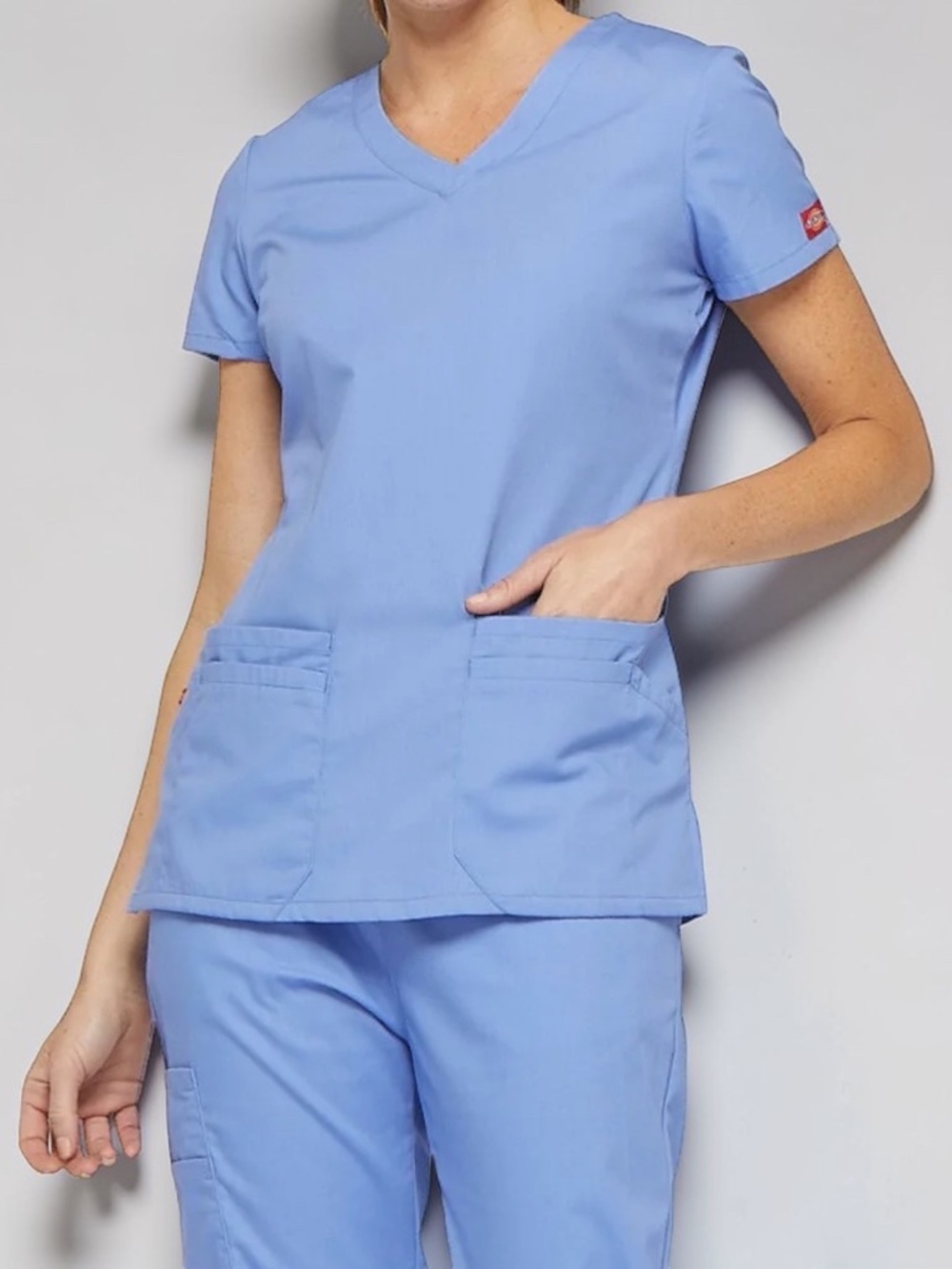 NOT FOR SALE Dickies Scrub Top XXL Ceil Blue EDS Signature V Neck Medical